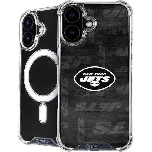 NFL New York Jets Black & White iPhone 16 MagSafe Case