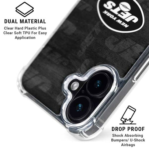 NFL New York Jets Black & White iPhone 16 MagSafe Case