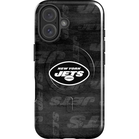 NFL New York Jets Black & White iPhone 16 Magsafe Impact Case