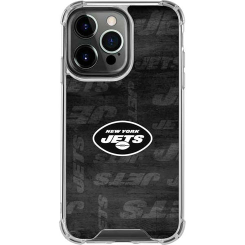 NFL New York Jets Black & White iPhone 16 Pro Clear Case