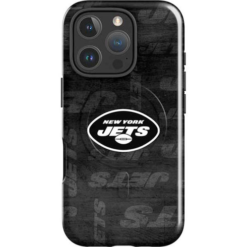 NFL New York Jets Black & White iPhone 16 Pro Magsafe Impact Case