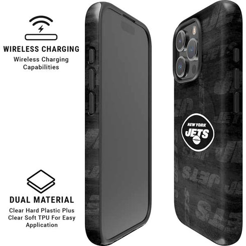 NFL New York Jets Black & White iPhone 16 Pro Magsafe Impact Case
