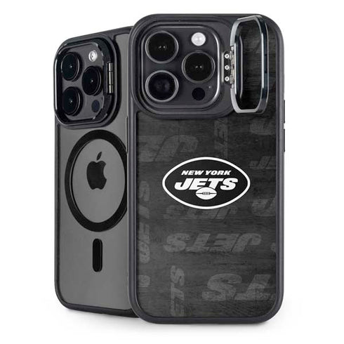 NFL New York Jets Black & White iPhone 16 Pro Max Kickstand Case