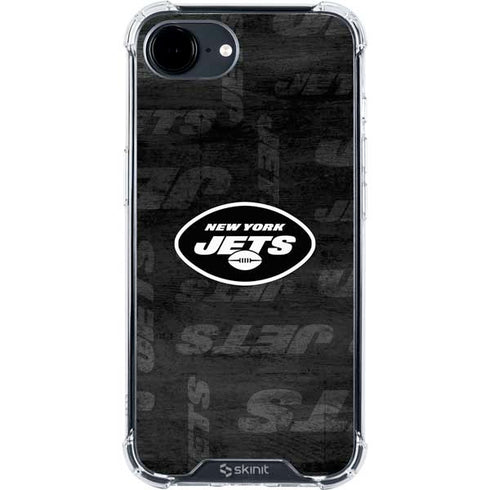 NFL New York Jets Black & White iPhone 16e Clear Case