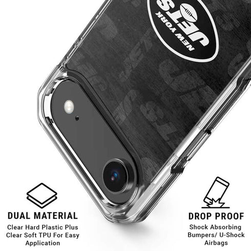 NFL New York Jets Black & White iPhone 17 Air Clear Case
