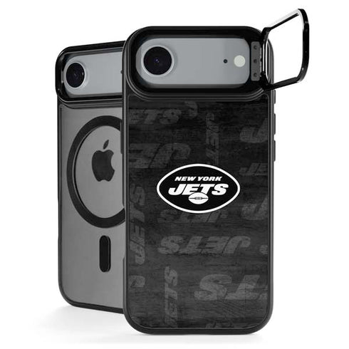 NFL New York Jets Black & White iPhone 17 Air Kickstand Case