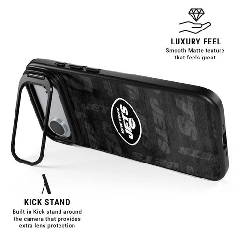 NFL New York Jets Black & White iPhone 17 Air Kickstand Case