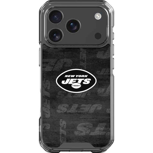 NFL New York Jets Black & White iPhone 17 Pro Clear Case