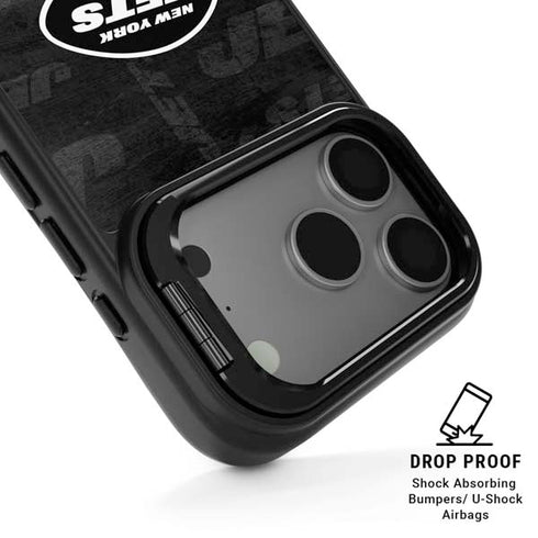 NFL New York Jets Black & White iPhone 17 Pro Max Kickstand Case
