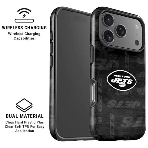 NFL New York Jets Black & White iPhone 17 Pro Max Magsafe Impact Case