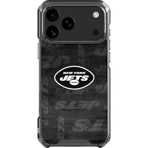NFL New York Jets Black & White iPhone 18 Pro Max Clear Case