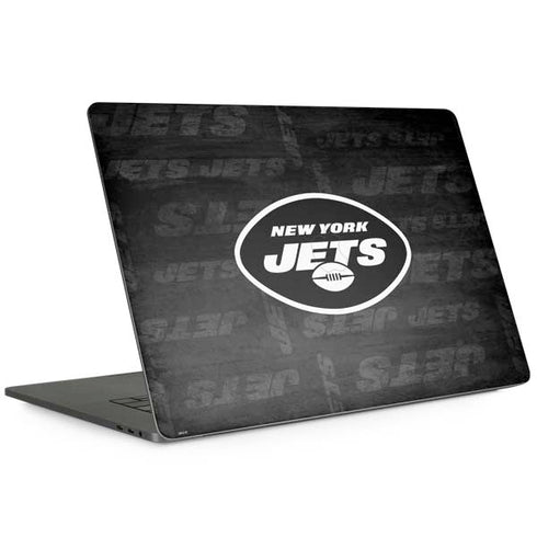 NFL New York Jets Black & White MacBook Skins
