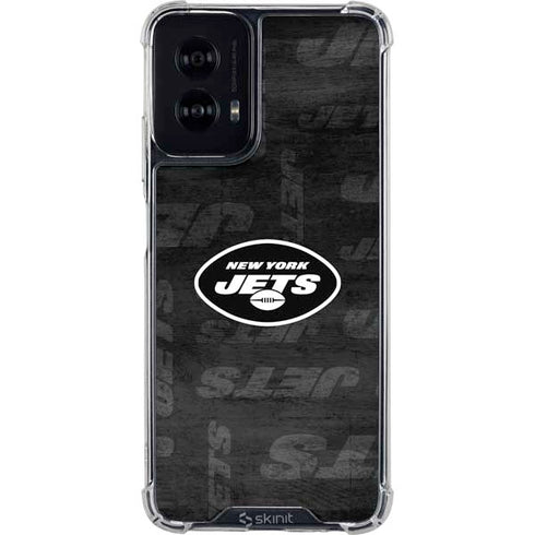 NFL New York Jets Black & White Moto G Power 5G (2024) Clear Case