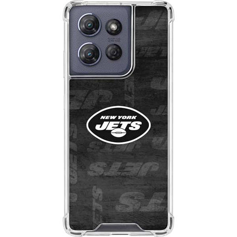 NFL New York Jets Black & White Moto G Power 5G (2025) Clear Case