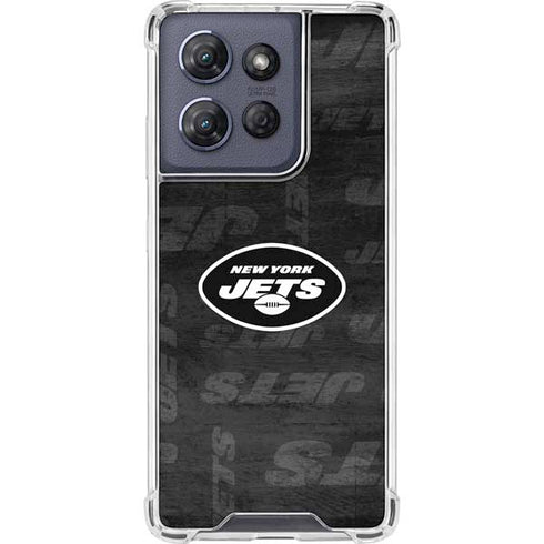 NFL New York Jets Black & White Moto G Stylus 5G (2025) Clear Case