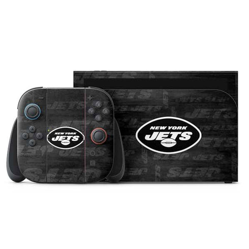 NFL New York Jets Black & White Nintendo Switch 2 (2025) with Joy-Con Skin