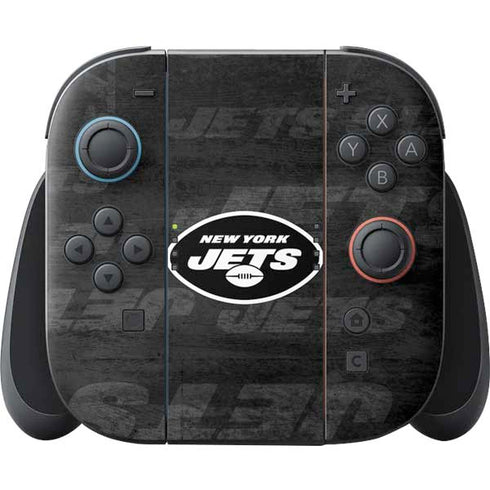 NFL New York Jets Black & White Nintendo Switch 2 (2025) Joy-Con Controller Skin