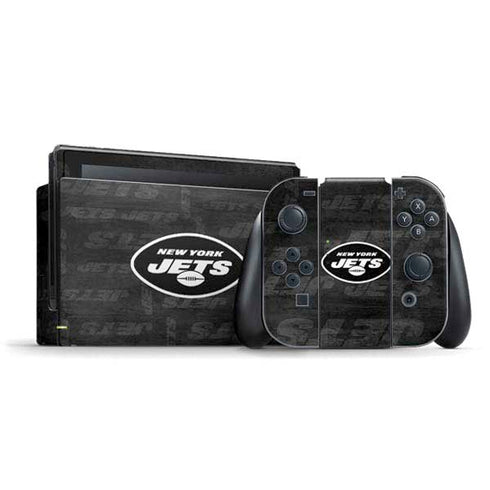 NFL New York Jets Black & White Nintendo Skins