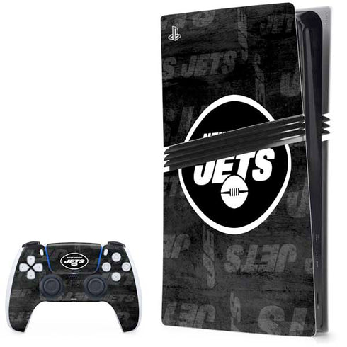 NFL New York Jets Black & White PlayStation PS5 Skins