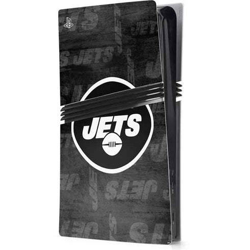 NFL New York Jets Black & White PS5 Pro Console Skin
