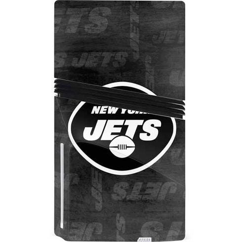 NFL New York Jets Black & White PS5 Pro Disk Console Skin