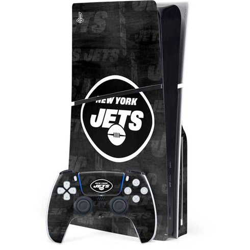 NFL New York Jets Black & White PlayStation PS5 Skins