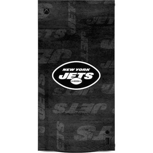 NFL New York Jets Black & White XBox Series X Digital Edition Console Skin
