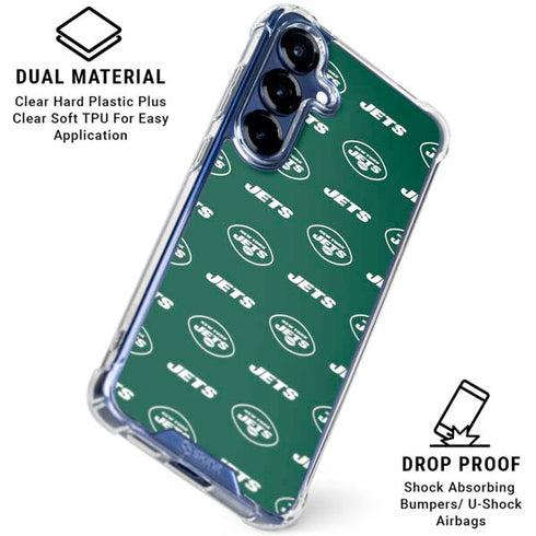 NFL New York Jets Blitz Series Galaxy S25 Plus Clear Case