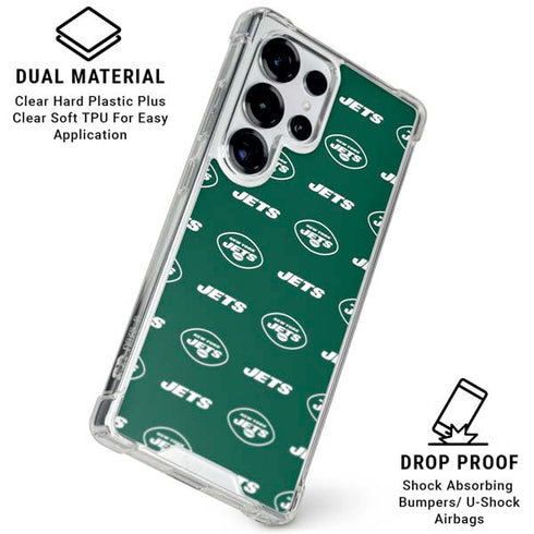 NFL New York Jets Blitz Series Galaxy S25 Ultra Clear Case