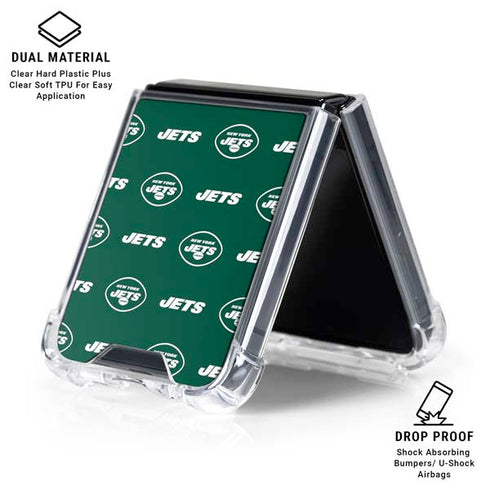 NFL New York Jets Blitz Series Galaxy Z Flip6 Clear Case