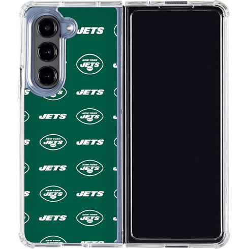NFL New York Jets Blitz Series Galaxy Z Fold5 5G Clear Case