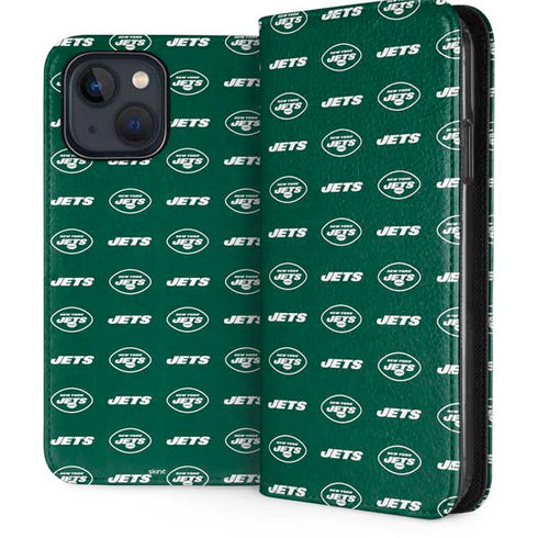 NFL New York Jets Blitz Series iPhone 15 Plus Folio Case