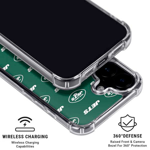 NFL New York Jets Blitz Series iPhone 16 Clear Case