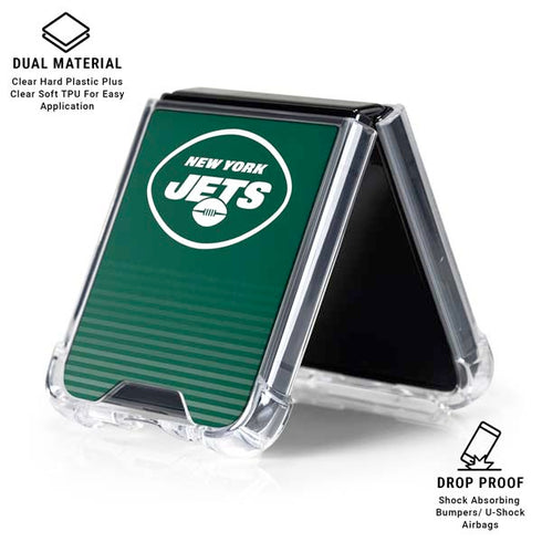 NFL New York Jets Breakaway Galaxy Z Flip6 Clear Case