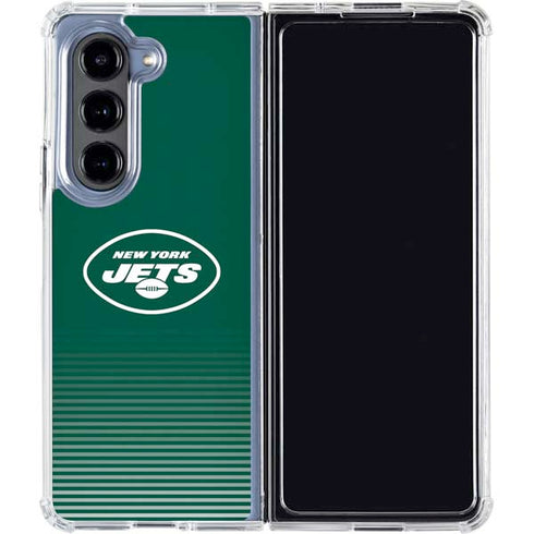 NFL New York Jets Breakaway Galaxy Z Fold5 5G Clear Case