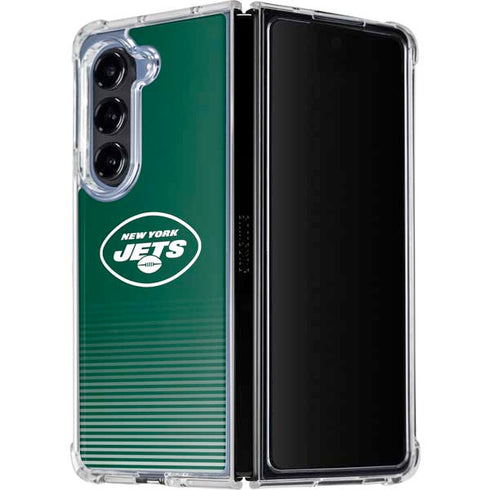 NFL New York Jets Breakaway Galaxy Z Fold5 5G Clear Case