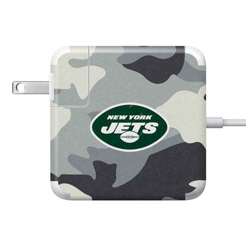 NFL New York Jets Camo 85W Power Adapter (15 and 17 inch MacBook Pro Charger) Skin
