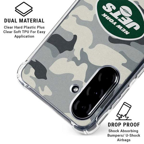 NFL New York Jets Camo Galaxy A36 5G Clear Case