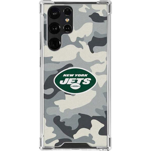 NFL New York Jets Camo Galaxy S23 Ultra Clear Case