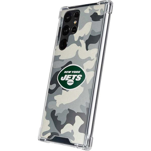NFL New York Jets Camo Galaxy S23 Ultra Clear Case