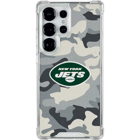 NFL New York Jets Camo Galaxy S25 Ultra Clear Case