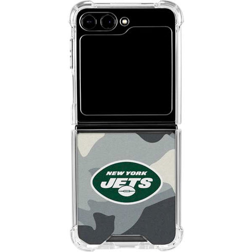 NFL New York Jets Camo Galaxy Z Flip6 Clear Case