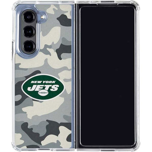 NFL New York Jets Camo Galaxy Z Fold5 5G Clear Case