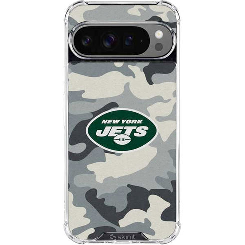 NFL New York Jets Camo Google Pixel 10 Pro XL Clear Case