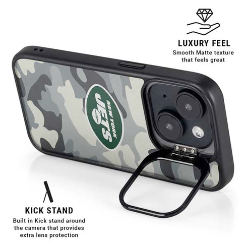 NFL New York Jets Camo iPhone 14 Kickstand Case