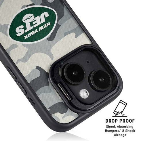 NFL New York Jets Camo iPhone 14 Kickstand Case