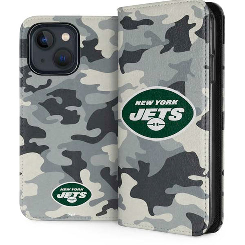 NFL New York Jets Camo iPhone 15 Folio Case