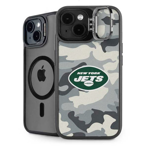 NFL New York Jets Camo iPhone 15 Plus Kickstand Case