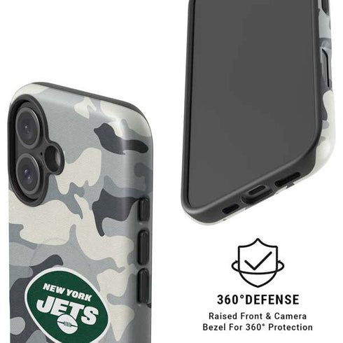 NFL New York Jets Camo iPhone 16 Magsafe Impact Case