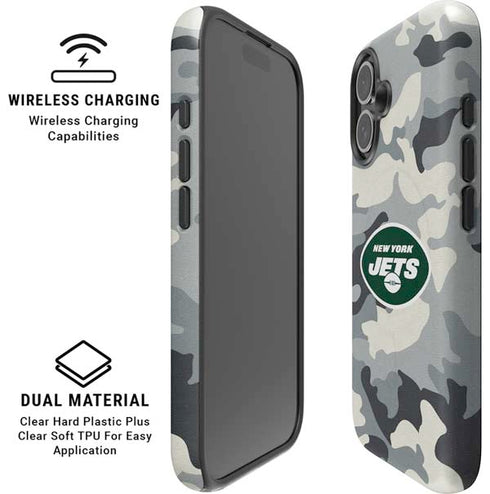 NFL New York Jets Camo iPhone 16 Magsafe Impact Case